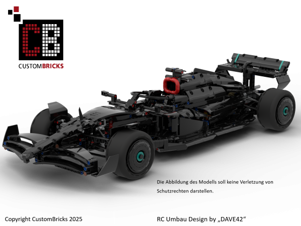 Custom 42171 RC Umbauanleitung F1 Rennauto schwarz