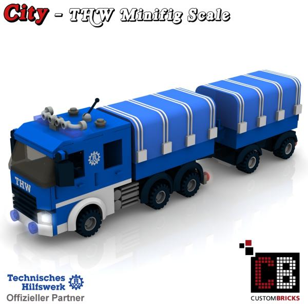 Custom THW Model - Truck long with trailer
