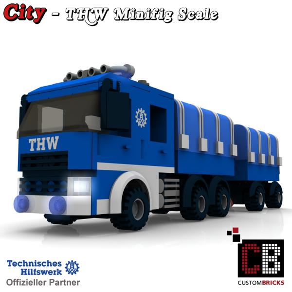 Custom THW Model - Truck long with trailer