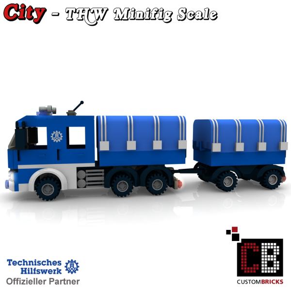 Custom THW Model - Truck long with trailer