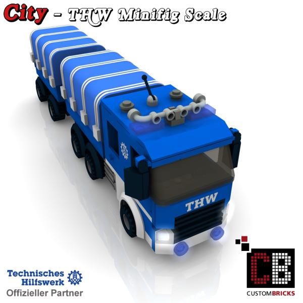 Custom THW Model - Truck long with trailer