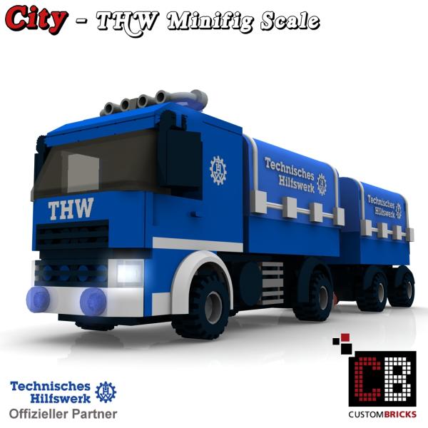 Custom THW Model - Truck short with trailer