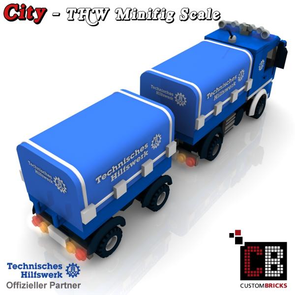 Custom THW Model - Truck short with trailer