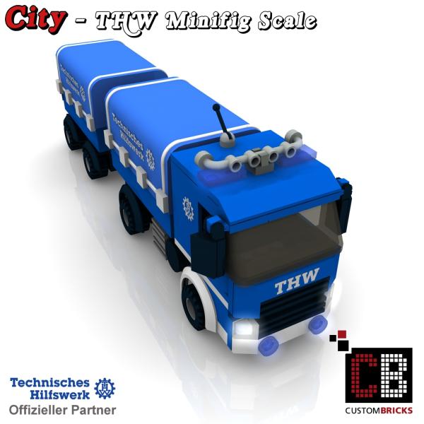 Custom THW Model - Truck short with trailer