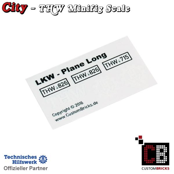 Custom Sticker - THW Modell LKW long Plane