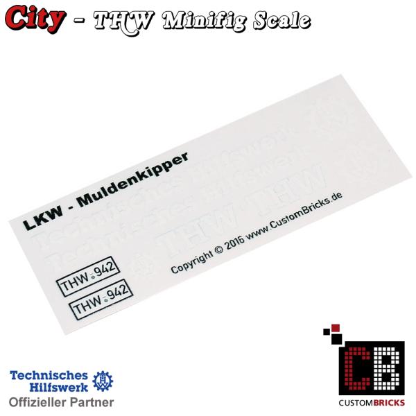 Custom Sticker - THW Modell Muldenkipper LKW