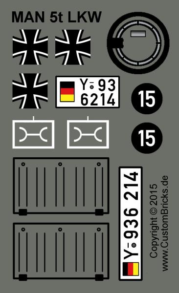 Custom Sticker Bundeswehr MAN 5t LKW