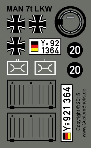 Custom Sticker Bundeswehr MAN 7t LKW