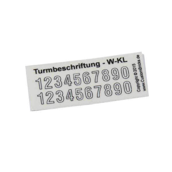 Custom Decals white tank label - small