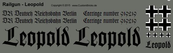 Custom Sticker Leopold Eisenbahngeschütz