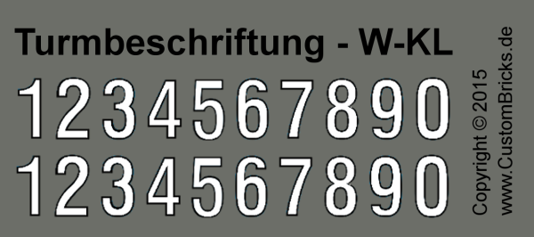 Custom Decals white tank label - small