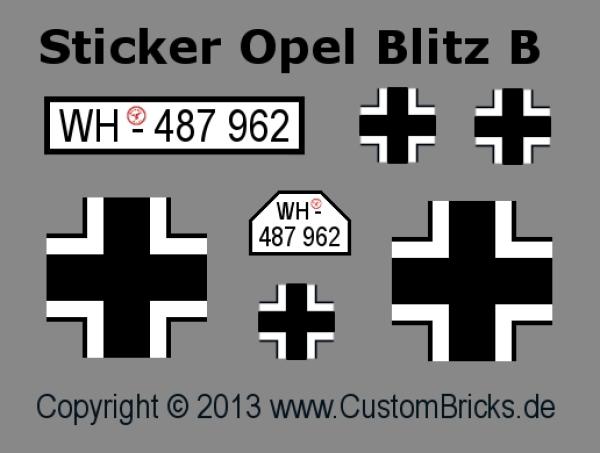 Custom Sticker Opel Blitz - B