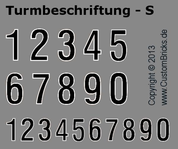 Custom Sticker Turmbeschriftung - schwarz