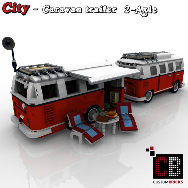 Yoghurt nordøst trådløs CUSTOMBRICKS.de - LEGO City Trailer Wohnwagen Camper VW T1 Bus 10220