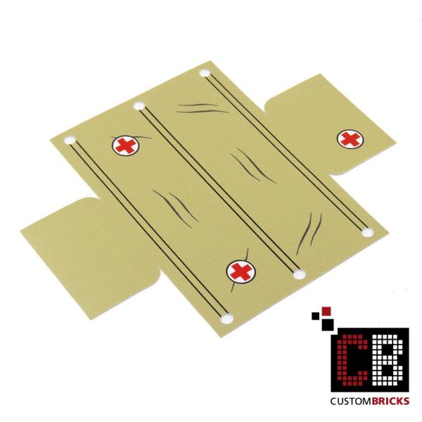 Custom WW2 tarpaulin tan with red cross