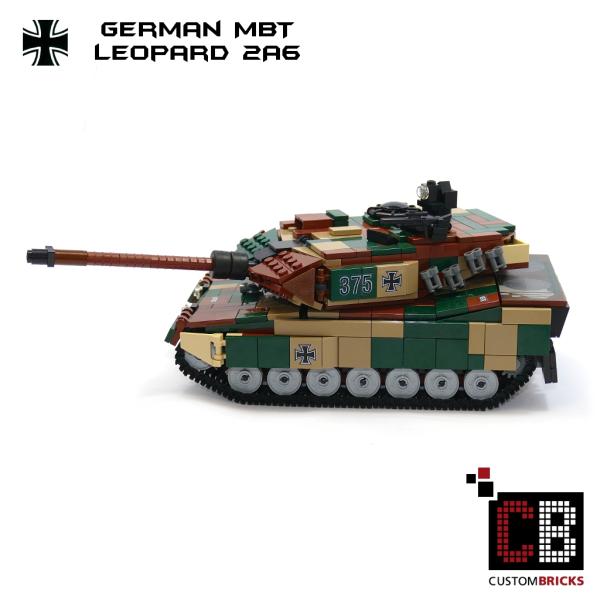 CUSTOM Bundeswehr MBT Leopard 2A6 Tank made of LEGO® bricks - camo