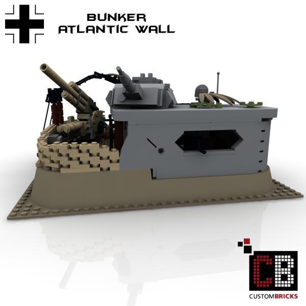 Custom WW2 Normadie  Bunker - Flak 36 & Tank IV