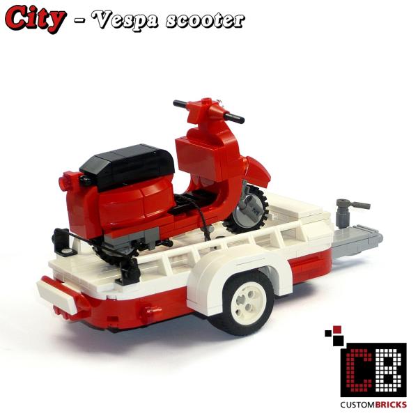 scooter with trailer T1 10220 made of LEGO® bricks