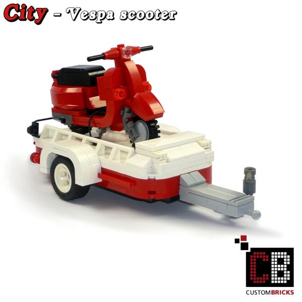 scooter with trailer T1 10220 made of LEGO® bricks