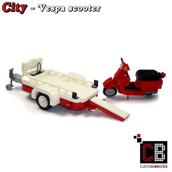 scooter with trailer T1 10220 made of LEGO® bricks