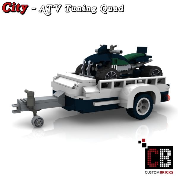 Custom Mini-C. ATV Tuning Quad mit Anhänger