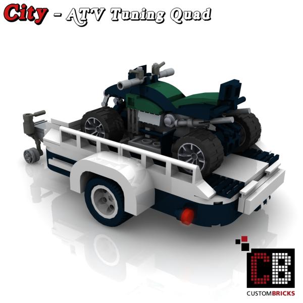 Custom Mini-C. ATV Tuning Quad mit Anhänger