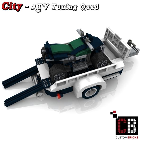 Custom Mini-C. ATV Tuning Quad mit Anhänger