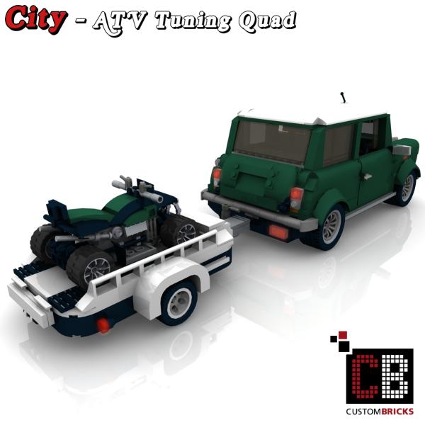 Custom Mini-C. ATV Tuning Quad mit Anhänger