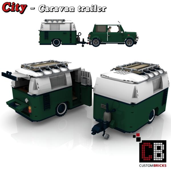 Custombricks De Lego Custom Moc City Caravan Trailer