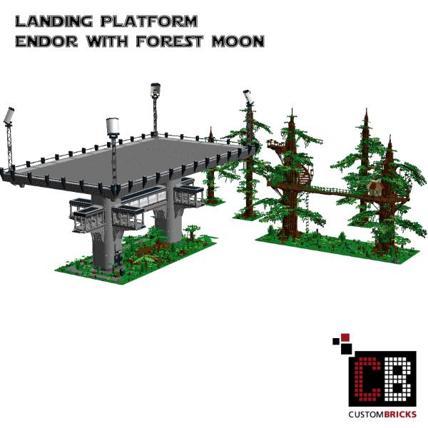 Custom Landingplatform + Trees  for Star Wars