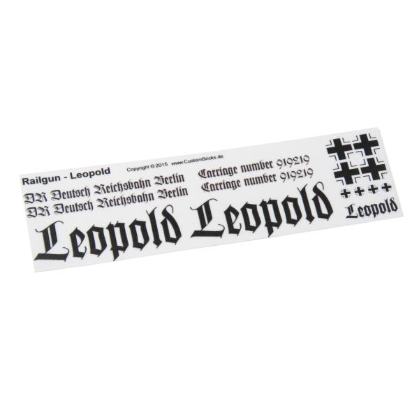 Custom Sticker Leopold Eisenbahngeschütz