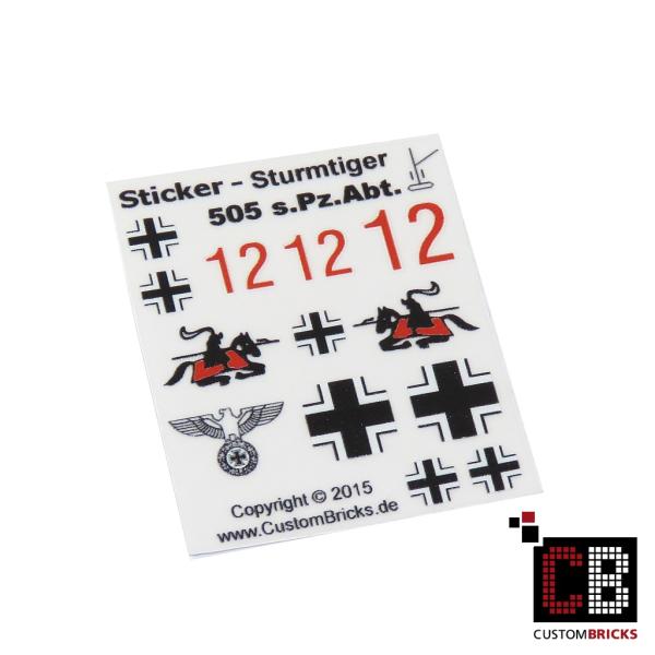 Custom Sticker 505 s.Pz.Abt Sturmtiger Panzer