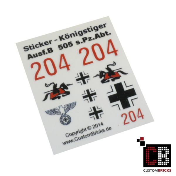 Custom Sticker 505 s.Pz.Abt Tiger II Panzer