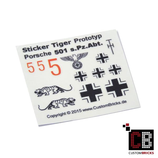 Custom Decals 501 s.Pz.Abt Tiger Porsche (P)