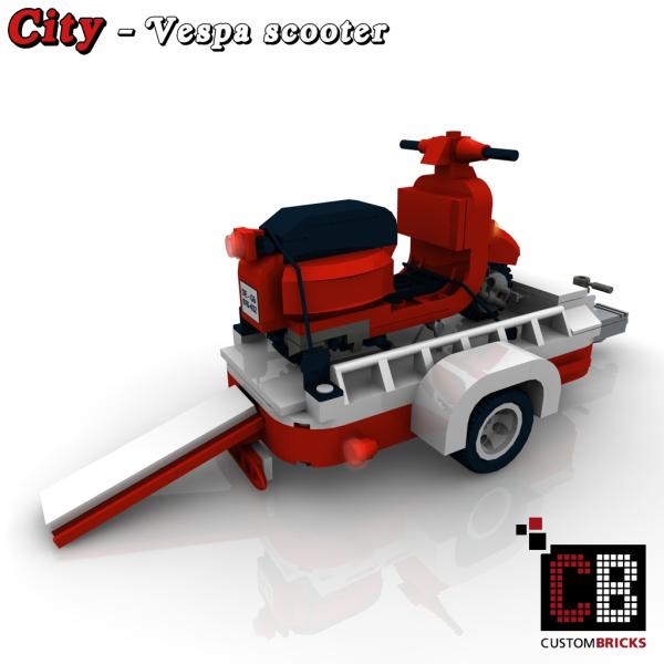 Custom T1-Bus trailer with scooter