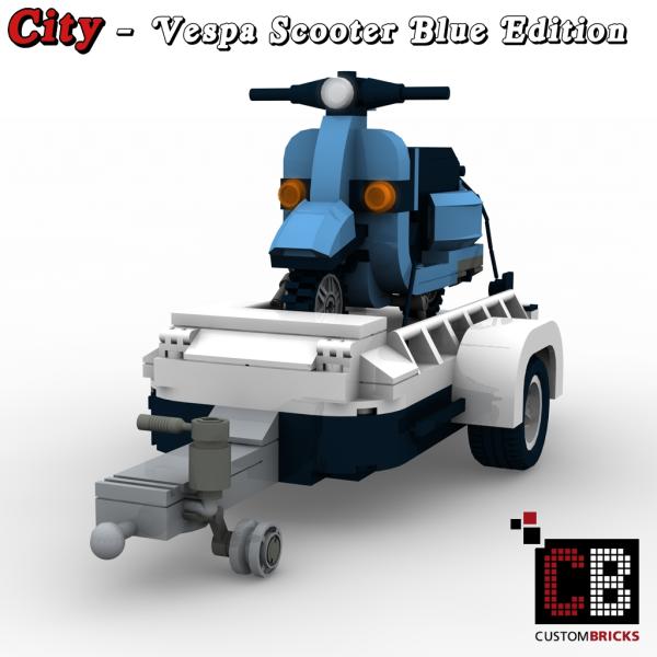 Custom T1-Bus trailer with scooter - Blue Edition