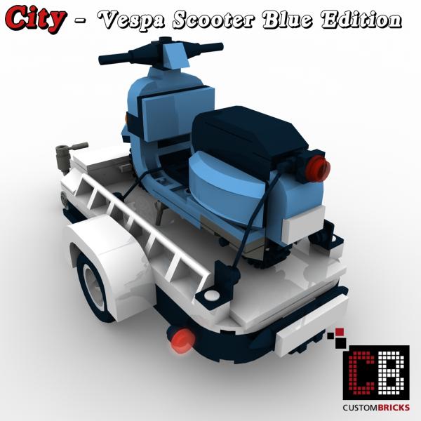 Custom T1-Bus trailer with scooter - Blue Edition