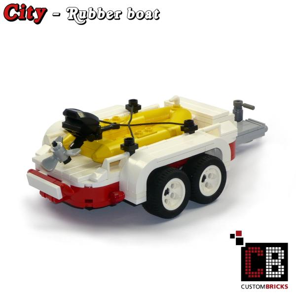 rubber boat with trailer 10220 made of LEGO® bricks