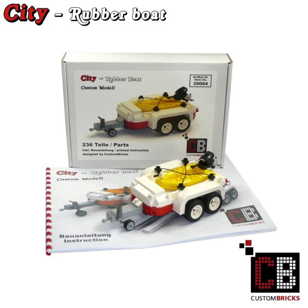 rubber boat with trailer 10220 made of LEGO® bricks
