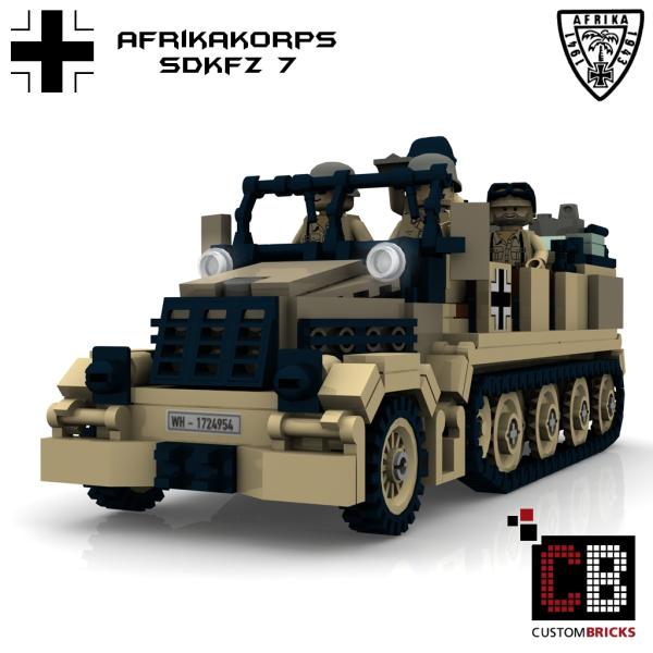 Custom WW2 Afrikakorps SdKfz 7 - Zugkraftwagen