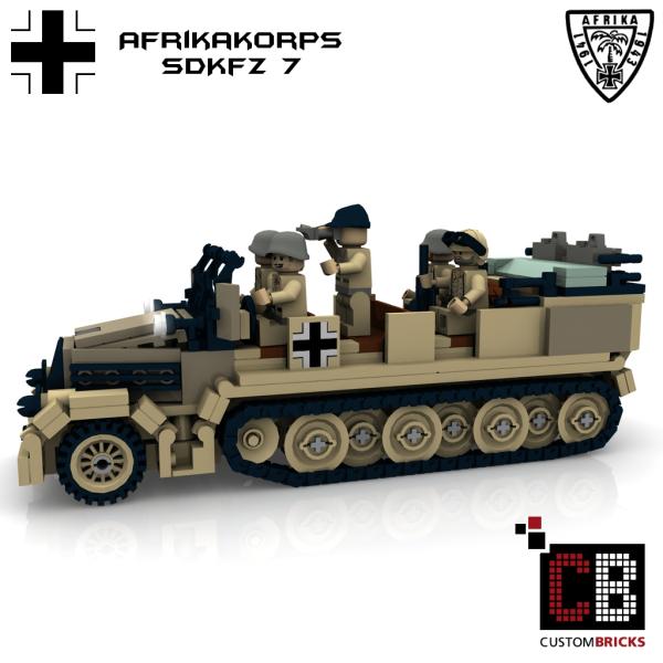 Custom WW2 Afrikakorps SdKfz 7 - Zugkraftwagen