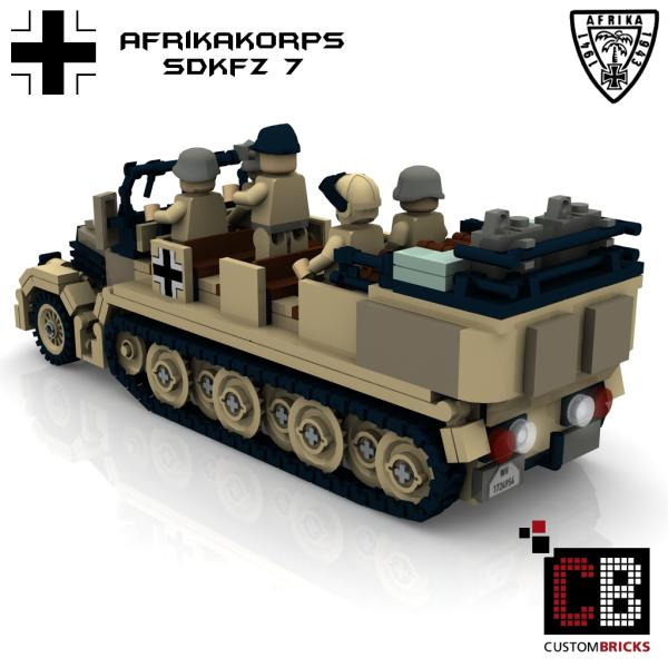 Custom WW2 Afrikakorps SdKfz 7 - Zugkraftwagen