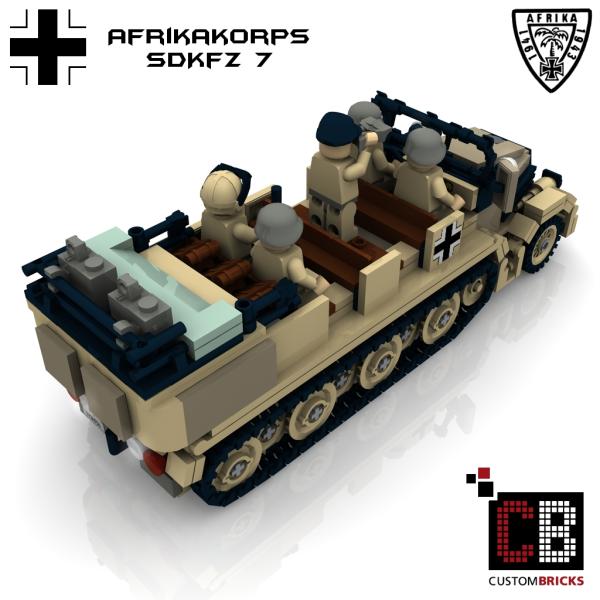 Custom WW2 Afrikakorps SdKfz 7 - Zugkraftwagen