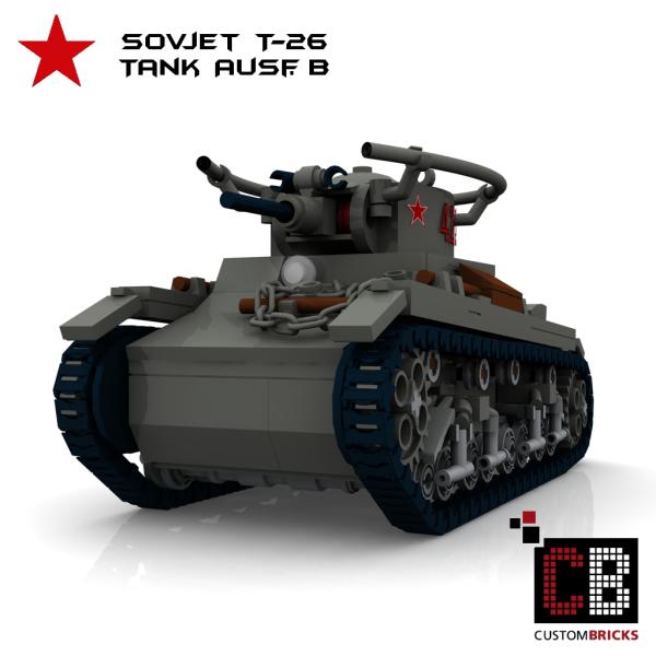 Custom WWII Sovjet T-26 Tank Ausf.B