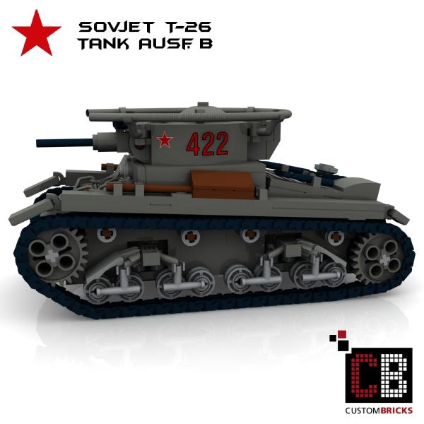 Custom WWII Sovjet T-26 Tank Ausf.B