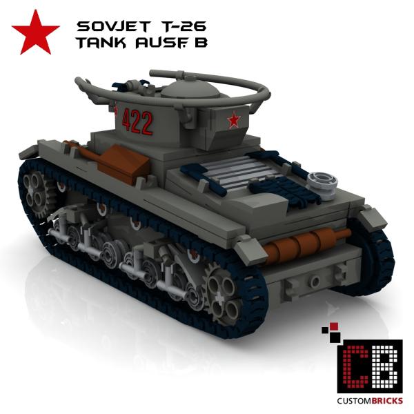 Custom WWII Sovjet T-26 Tank Ausf.B