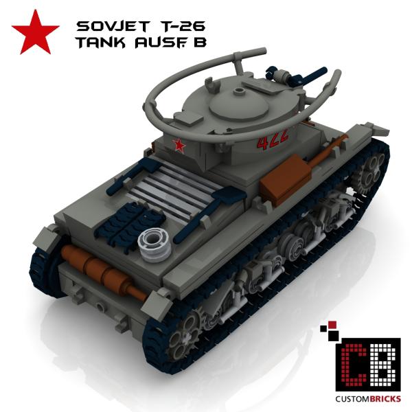 Custom WWII Sovjet T-26 Tank Ausf.B