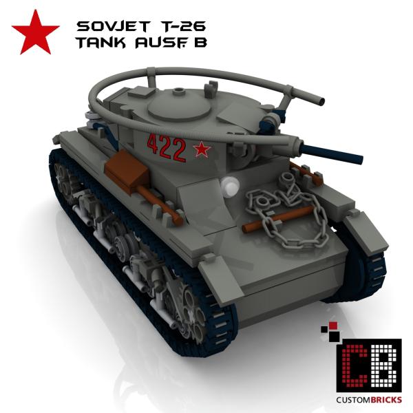 Custom WWII Sovjet T-26 Tank Ausf.B