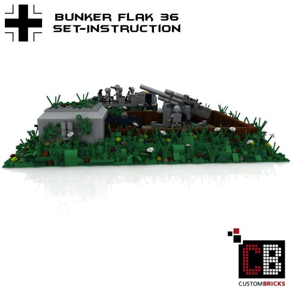 Custom WW2 SdKfz 7 + Flak 36 + Bunker