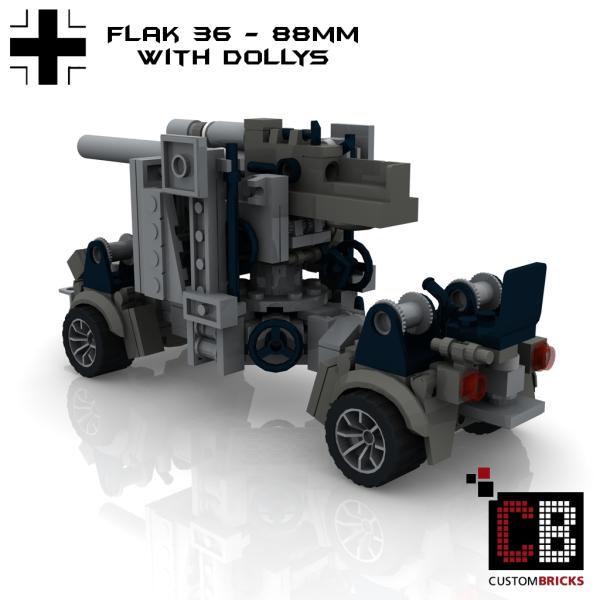 Custombricksde Lego Custom Ww2 Artillery Flak 36 88mm Anti Tank Gun